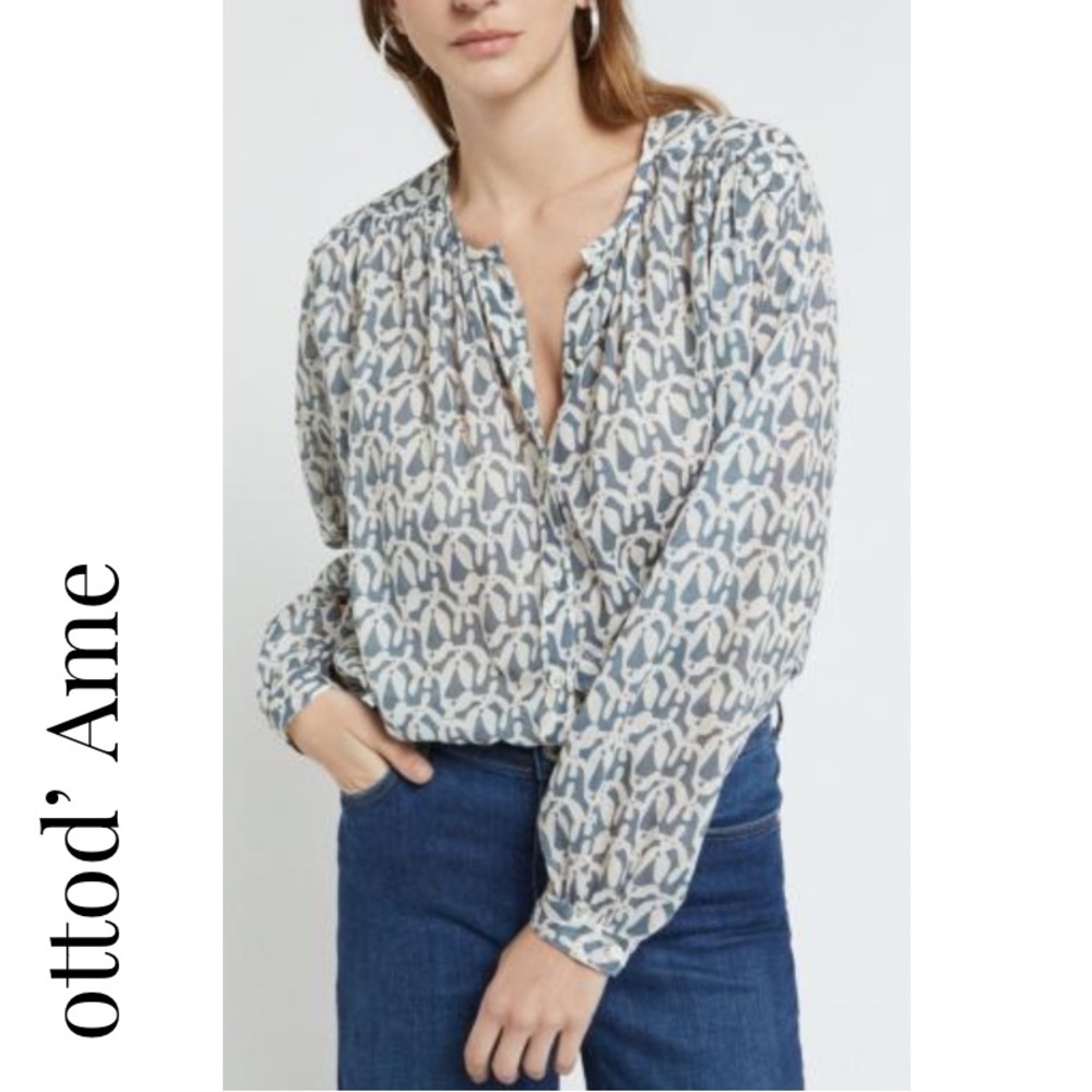 Ottod’Ame printed cotton button down shirt